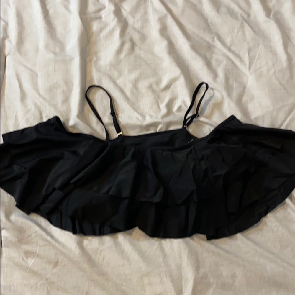 Flowy over the shoulder swim top